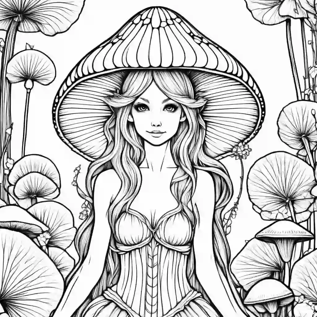 Mushroom Fairy coloring pages
